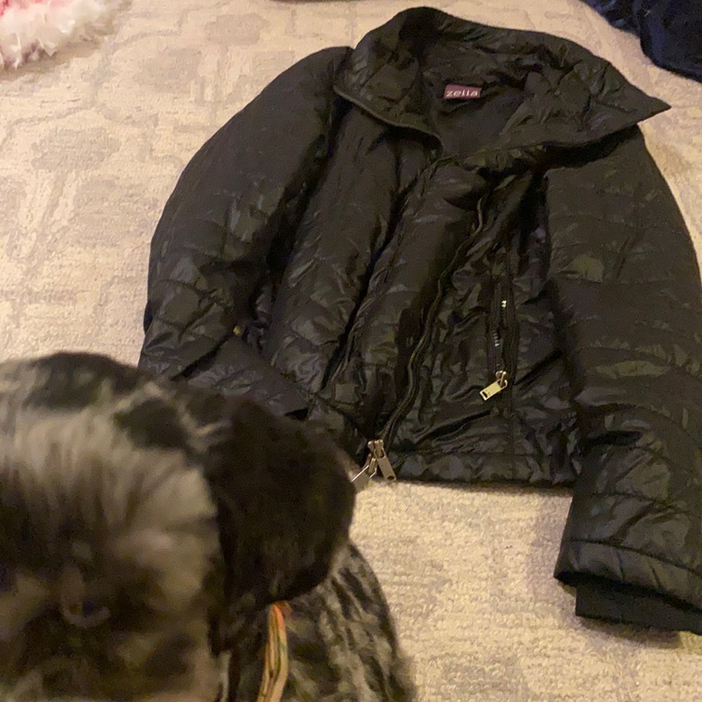Black puffer jacket!